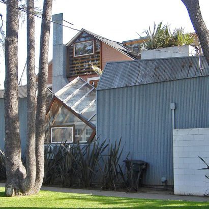 Steel-clad Gehry House in California