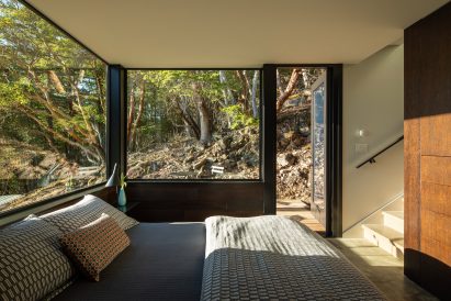 Interior image of a bedroom at Buck Mountain Cabin