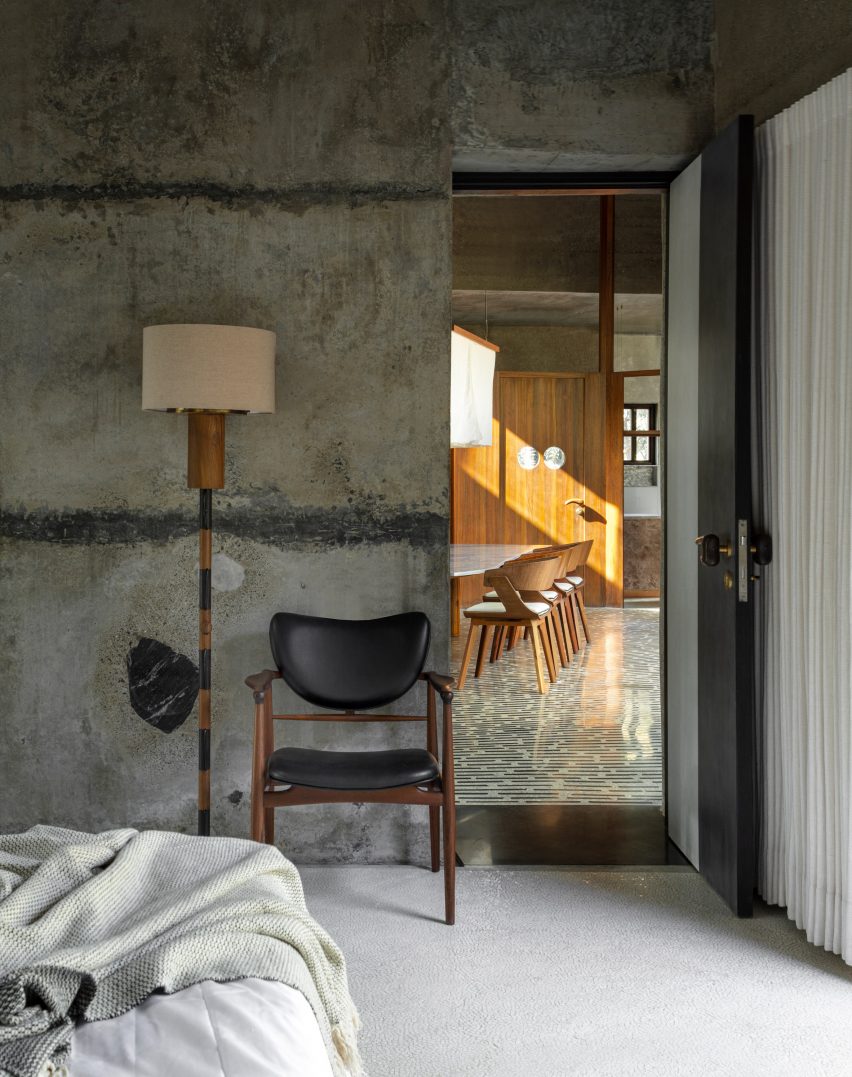 Interior of House of Concrete Experiments by Samira Rathod Design Atelier