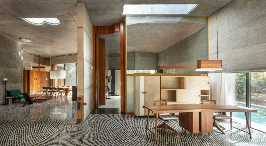 Interior of House of Concrete Experiments by Samira Rathod Design Atelier
