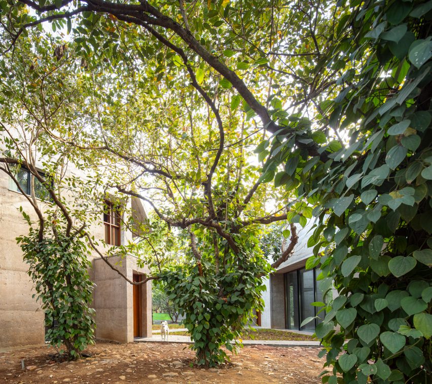 Exterior of House of Concrete Experiments by Samira Rathod Design Atelier