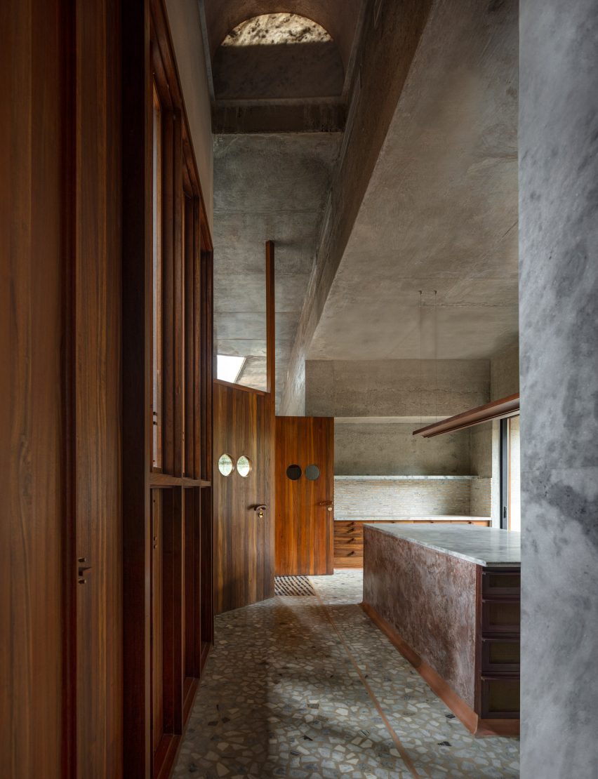 Interior of House of Concrete Experiments by Samira Rathod Design Atelier