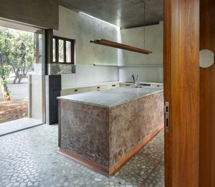 Interior of House of Concrete Experiments by Samira Rathod Design Atelier