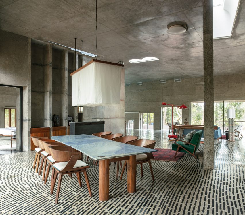 Concrete house interior