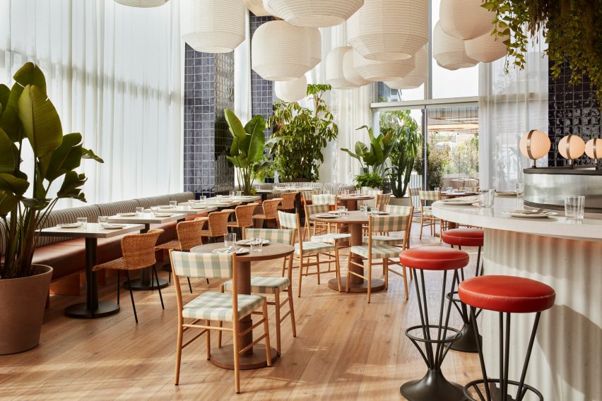 A canteen area inside a hotel
