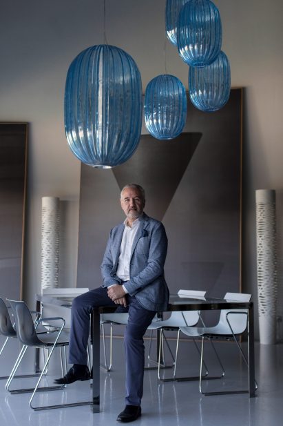Portrait of Foscarini founder Carlo Urbinati