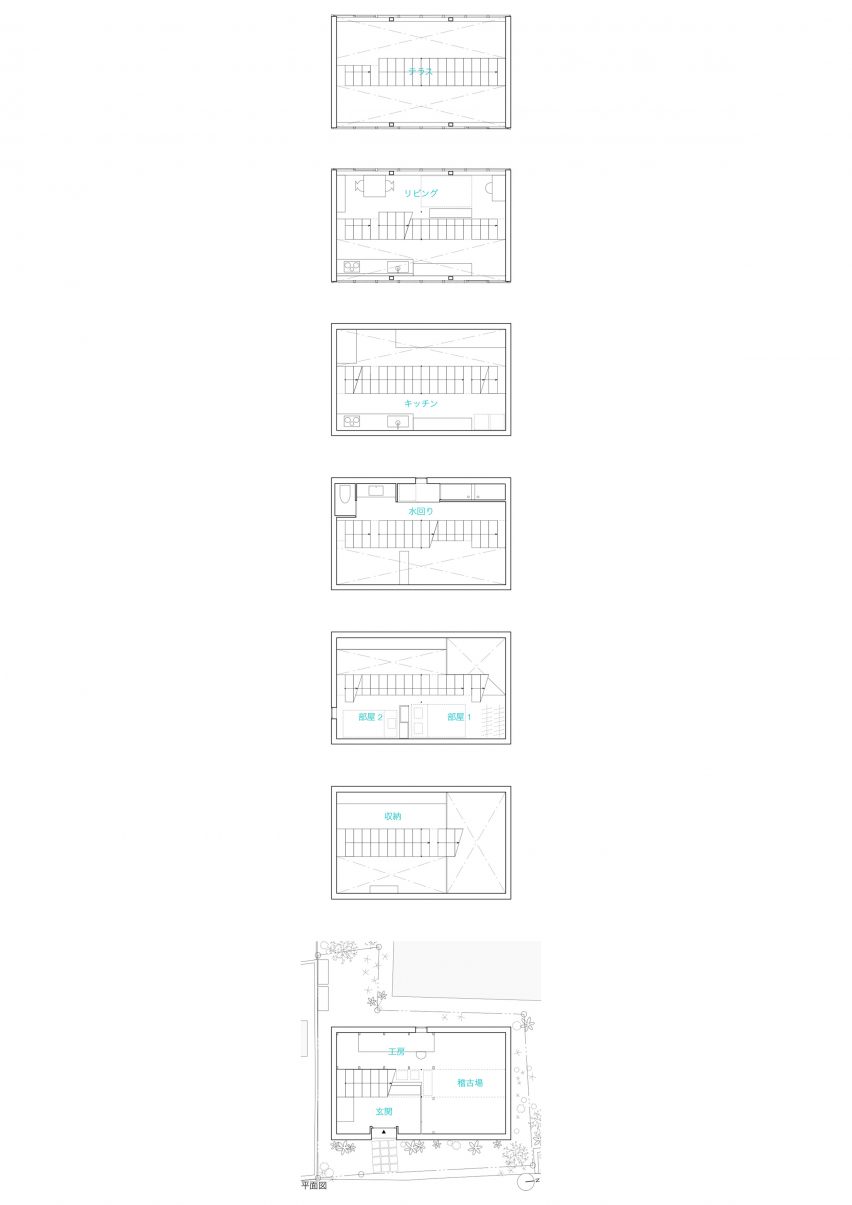 Plans of KAPPA House by Archipelago Architects Studio