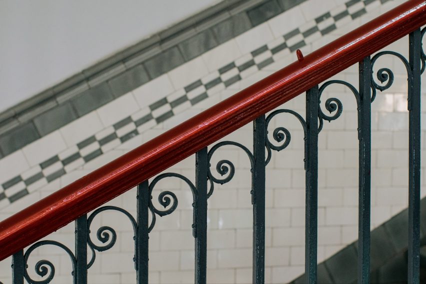 Balustrade in Kinning Park Complex renovation by New Practice