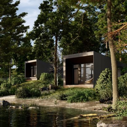 cabins by lake in Ontario