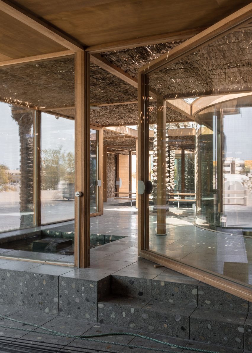 Al Naseej Textile Factory is a weaving facility in Bahrain that was designed by Leopold Banchini Architects