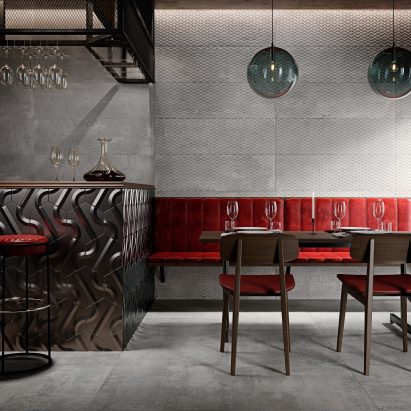 Metallic tiles by Aparici