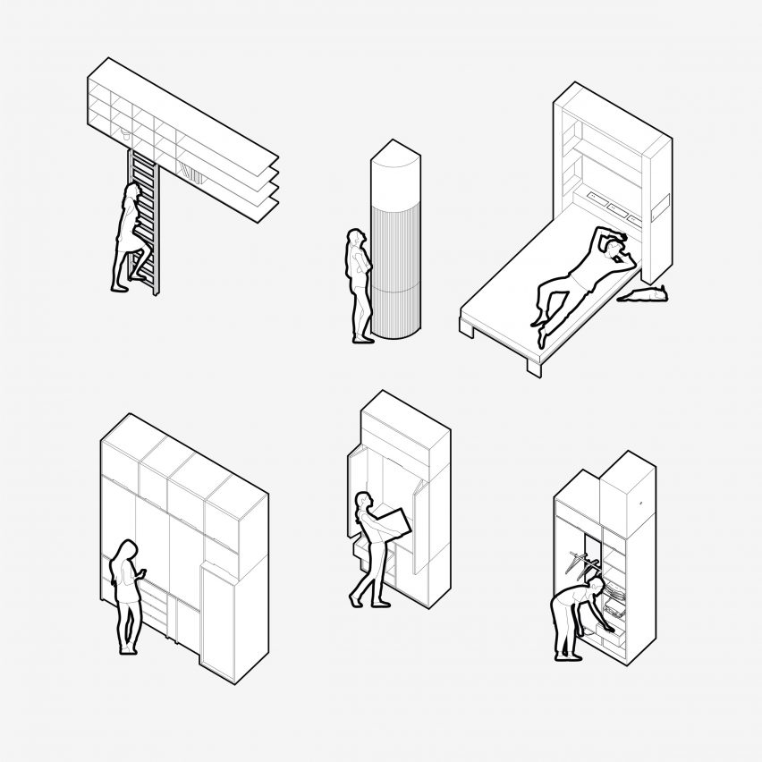Micro apartment diagram