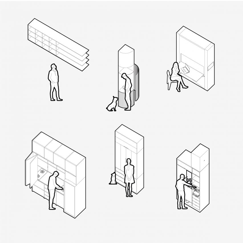 Micro apartment diagram