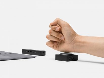 A fist using Microsoft Adaptive Accessories