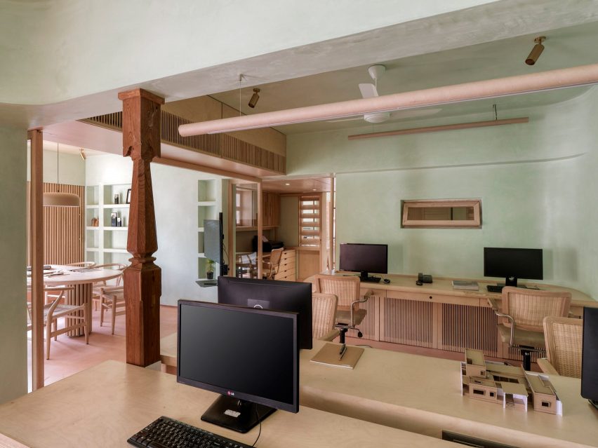 Interiors of Mind Manifestation's self-designed studio in Pune, India
