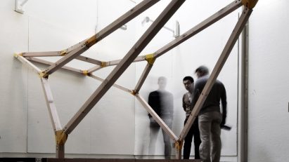 Structure built by MIT using tree forks as joints