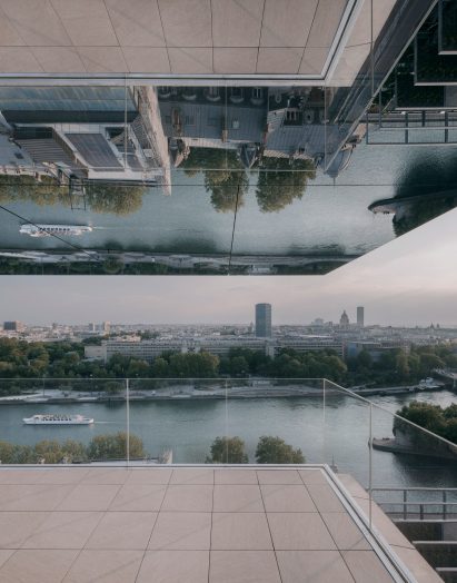 Roof terrace overlooking Paris