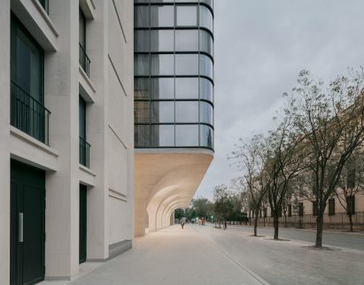Vaulted arcade of Morland Mixité Capitale in Paris