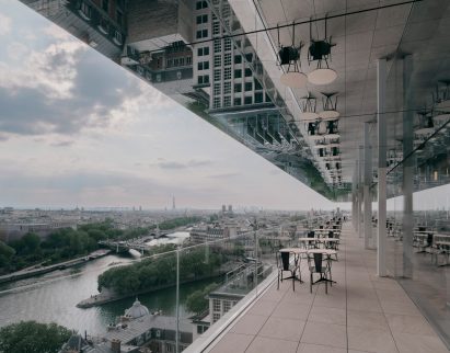 Roof terrace overlooking Paris