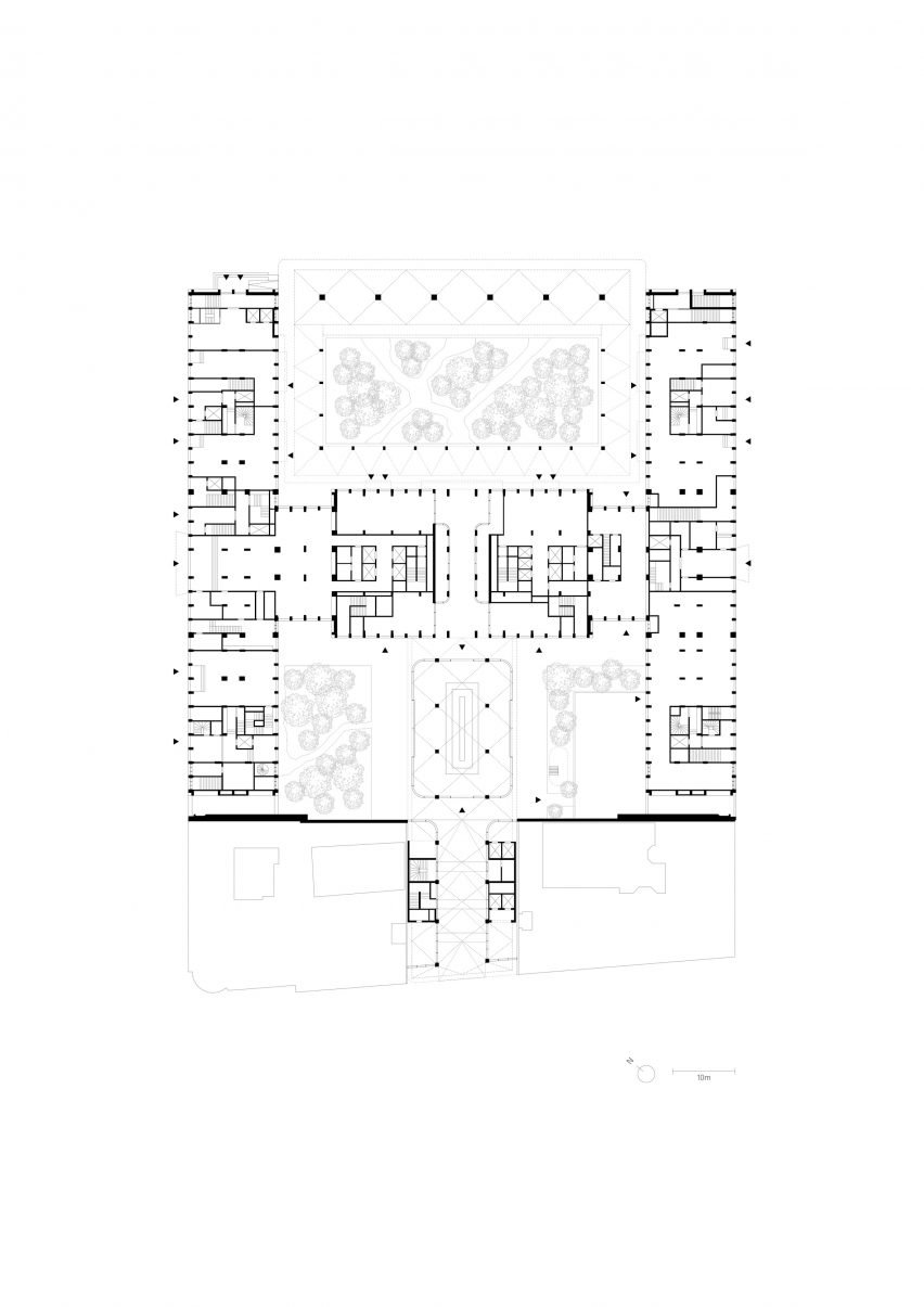 ​​Floor plan of Morland Mixité Capitale by David Chipperfield Architects