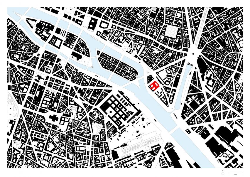 ​​Site plan of Morland Mixité Capitale by David Chipperfield Architects