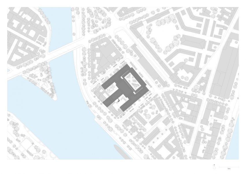 ​​Site plan of Morland Mixité Capitale by David Chipperfield Architects