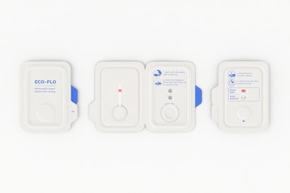 Rendering of Eco-flo tests showing every surface printed with instructions