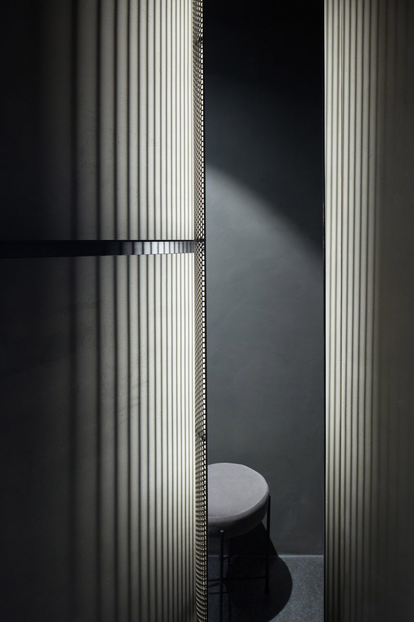 Detail of locker room lighting