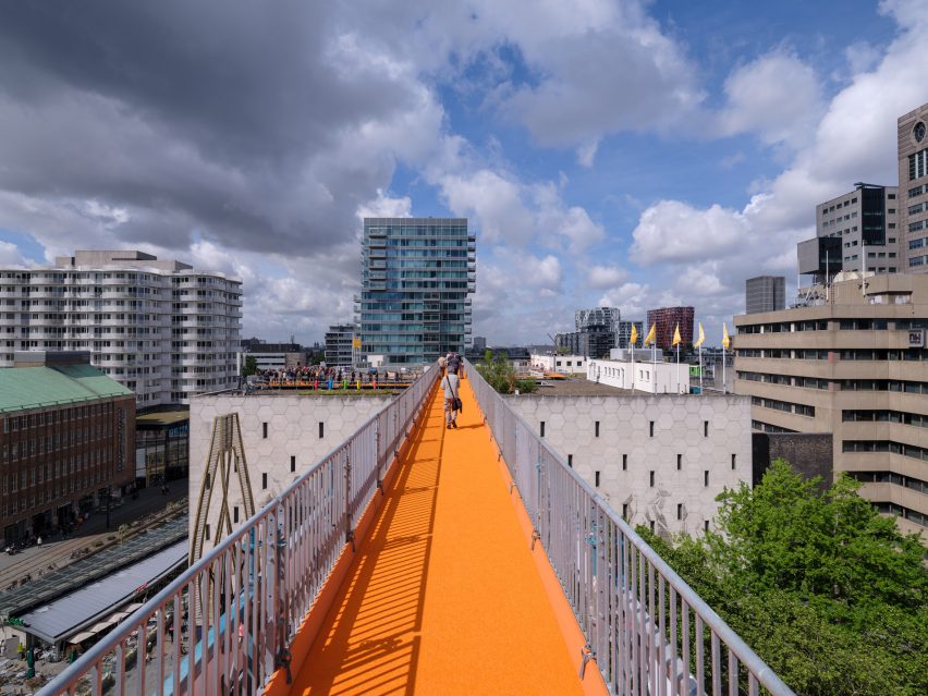 Rotterdam Rooftop Walk is a walkable rooftop installation that was designed by MVRDV