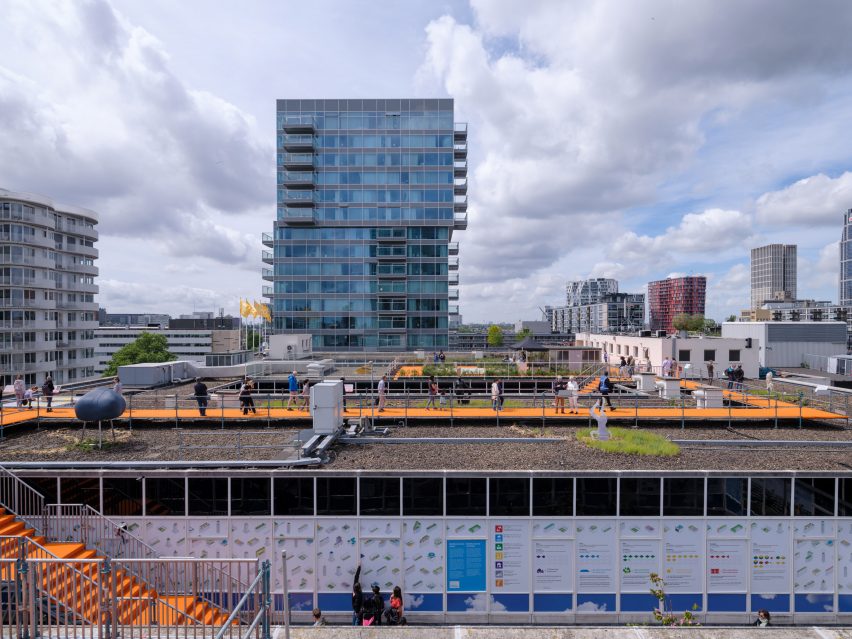 Rotterdam Rooftop Walk is a walkable rooftop installation that was designed by MVRDV