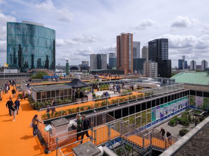 Image of the rooftop exhibitions which highlight sustainably using rooftops