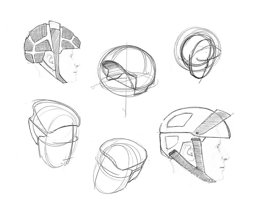 Drawings of MyHelmet by Alessandra Sisti