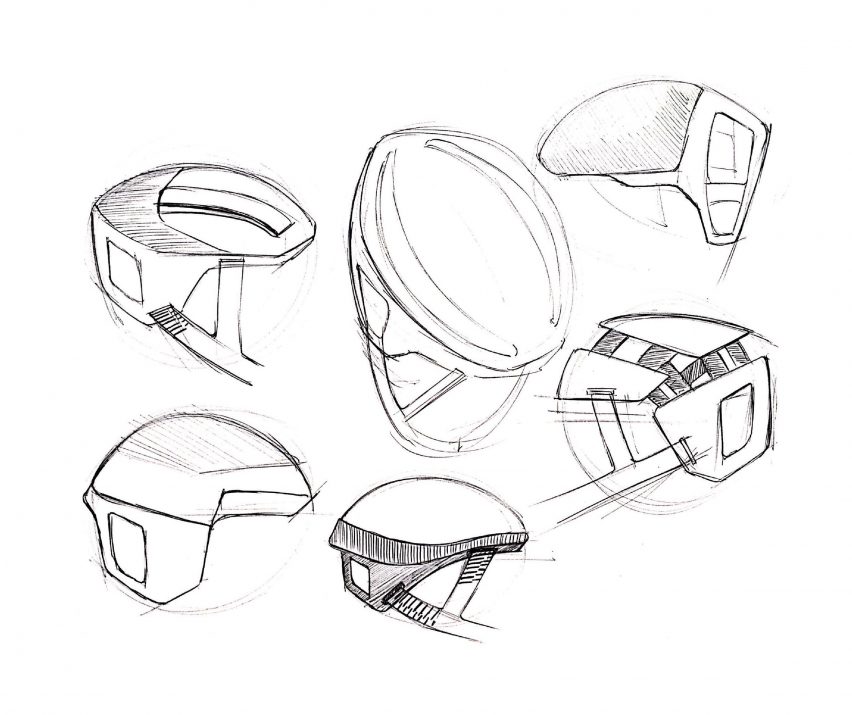 Drawings of MyHelmet by Alessandra Sisti