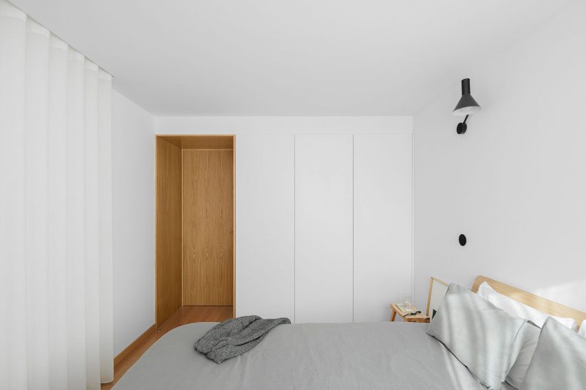 White-walled bedroom