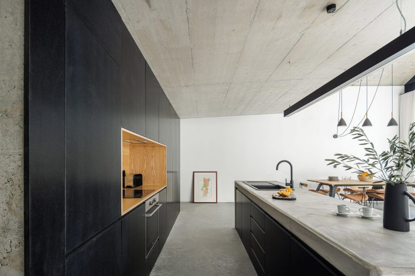Kitchen of Casa NaMora by Filipe Pina and David Bilo