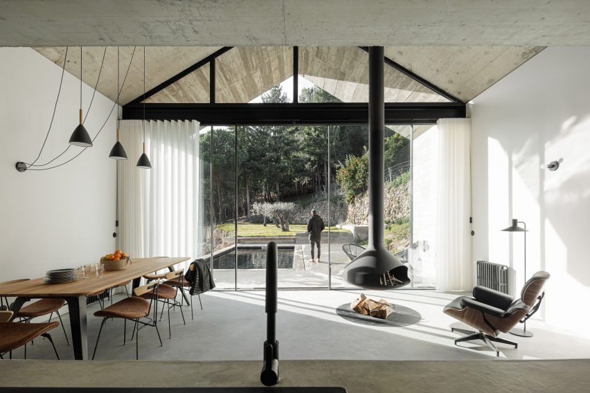Living room of Casa NaMora by Filipe Pina and David Bilo
