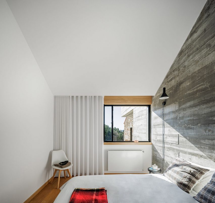 Bedroom of Casa NaMora by Filipe Pina and David Bilo