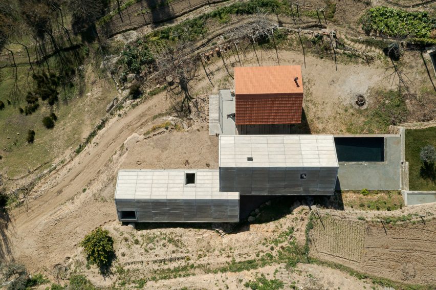 Aerial view of Casa NaMora by Filipe Pina and David Bilo