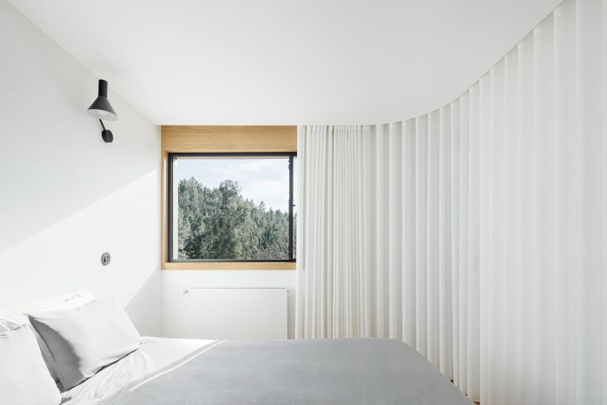 White-walled bedroom