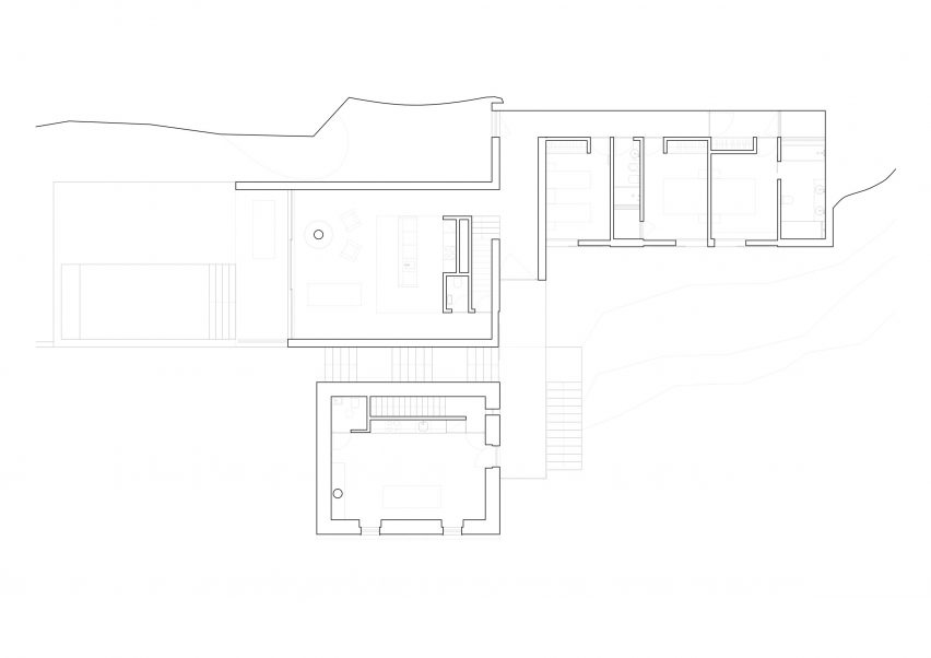 Floor plan of Casa NaMora by Filipe Pina and David Bilo