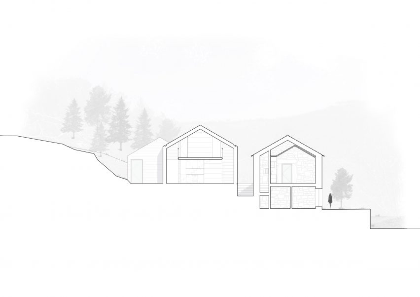 Section of Casa NaMora by Filipe Pina and David Bilo