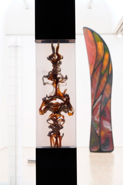 A glass totem by Neri Oxman