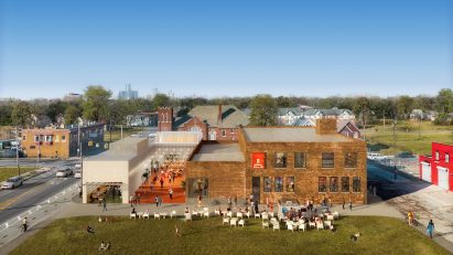 arts facilitiy rendering aerial