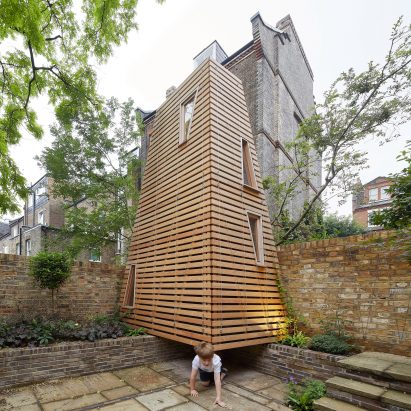 Timber playspace in London garden