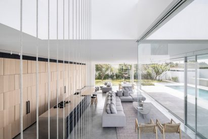 Interior image of the living area and kitchen