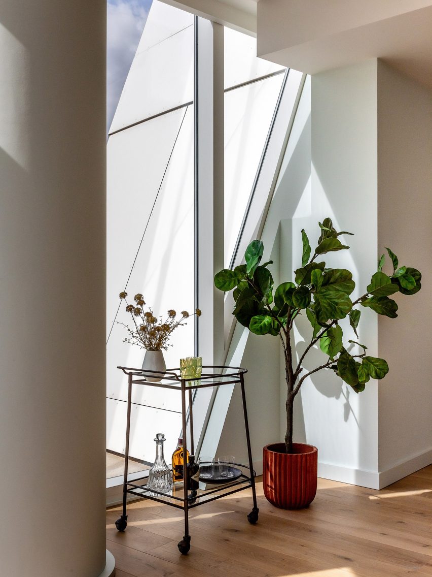 Interior of Prospect Place apartment by Frank Gehry