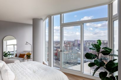 Bedroom inside Prospect Place apartment