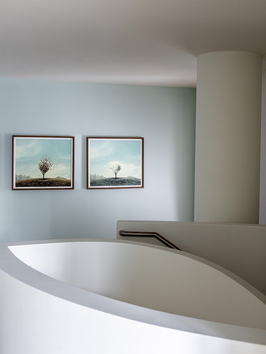 Interior of Prospect Place apartment with LA colour palette