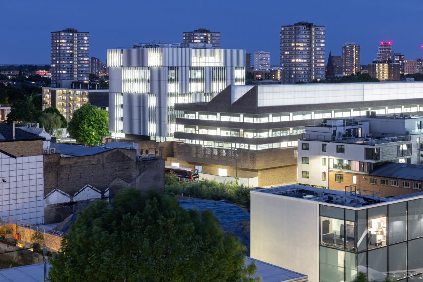 Exterior of the Royal College of Art by Herzog & de Meuron