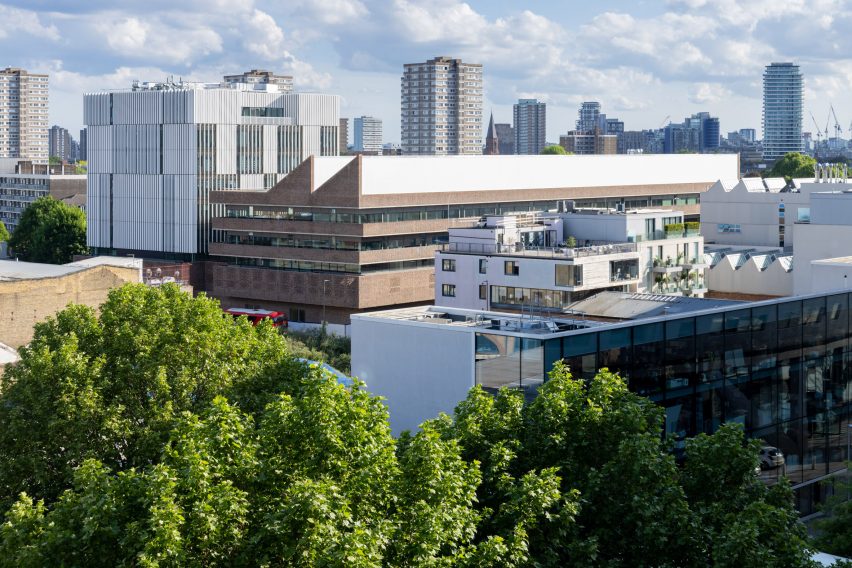 Aerial view of The Royal College of Art by Herzog & de Meuron
